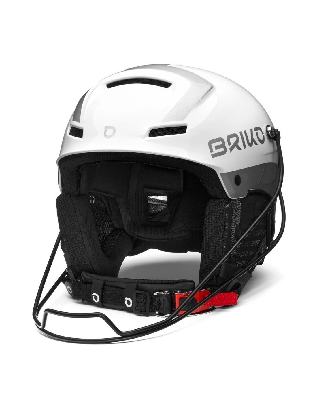 Casque De Ski Racing Briko Slalom EPP Shiny White / Silver 3 Casque De Ski Racing Briko Slalom EPP Shiny White / Silver