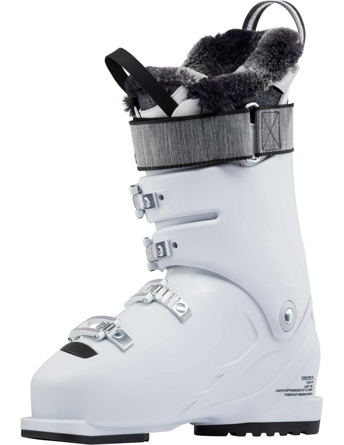Chaussures De Ski Rossignol Pure Pro 90 White Grey 4 Chaussures De Ski Rossignol Pure Pro 90 White Grey – Image 2