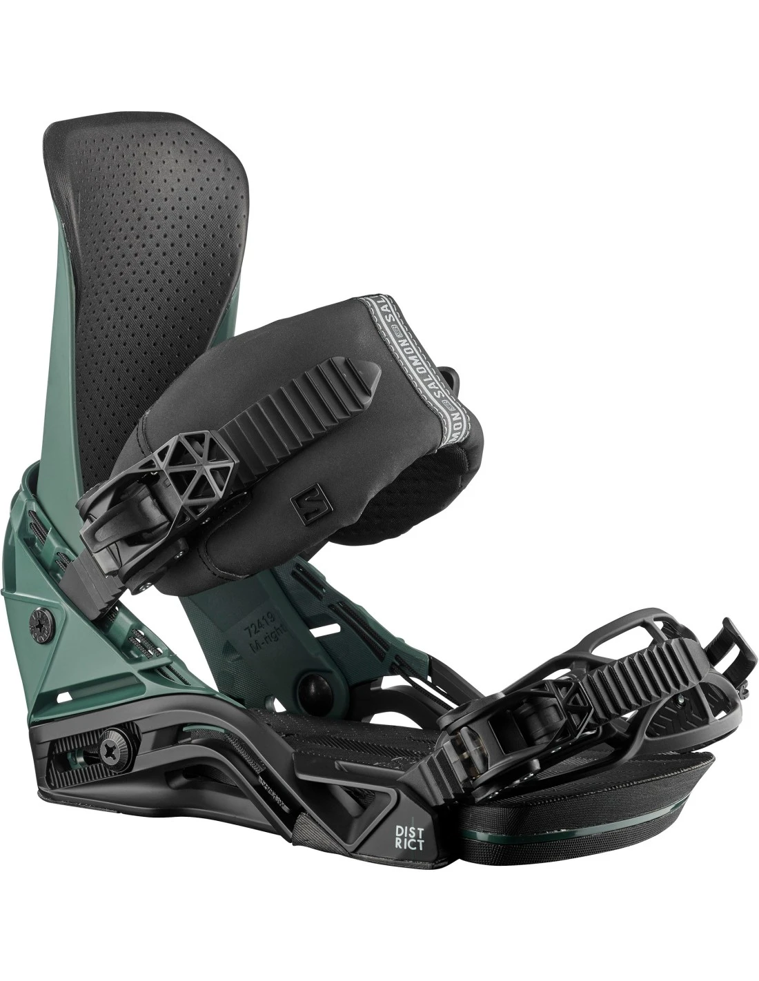 Fixation De Snowboard Salomon District Green / Black 3 Fixation De Snowboard Salomon District Green / Black