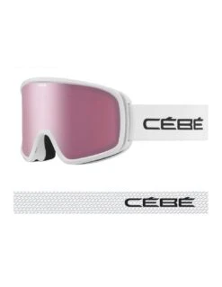 Masque De Ski Cébé Razor Evo White Matte / Light Rose -Matériel De Ski Boutique masque de ski cebe razor evo white matte light rose 1