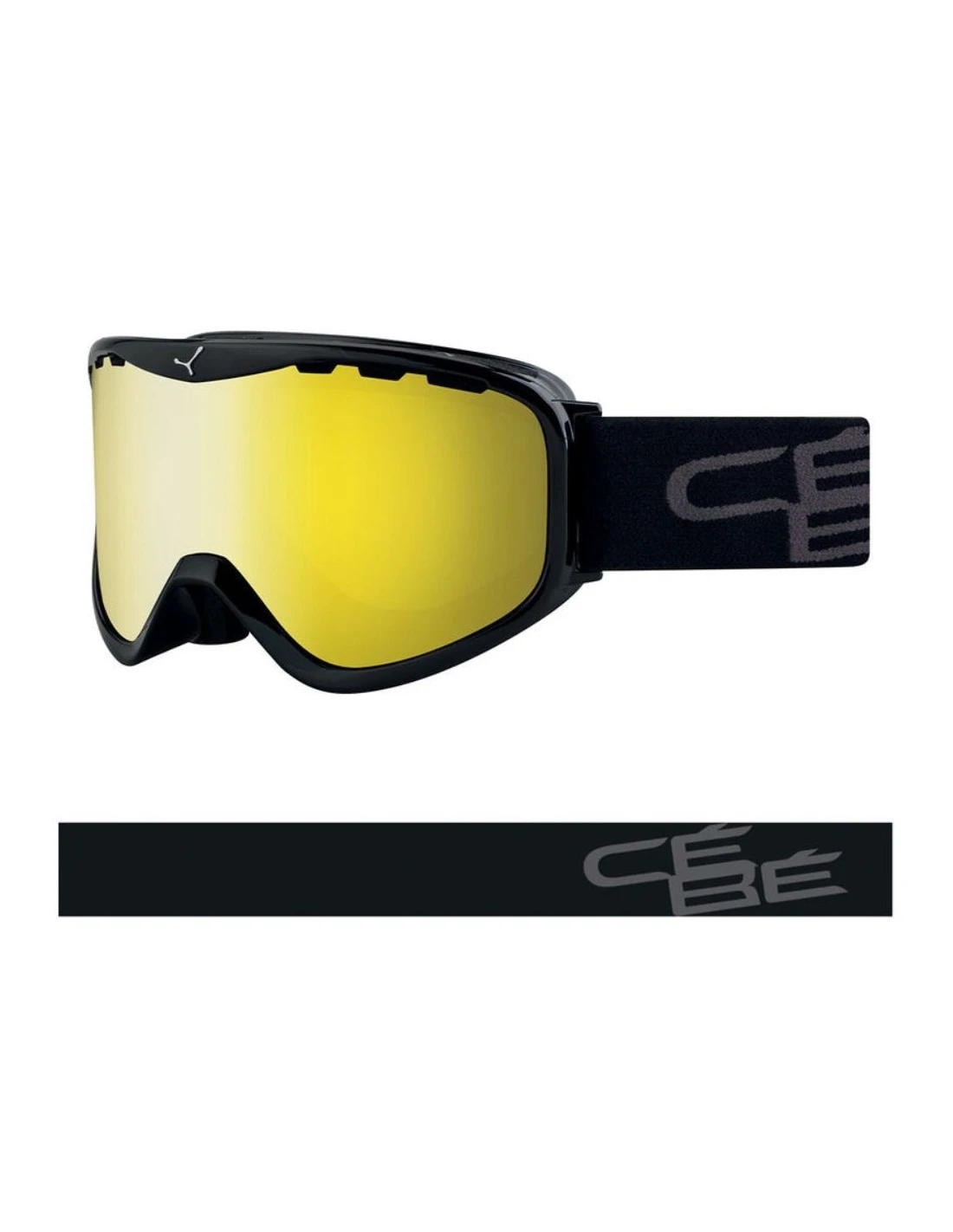 Masque De Ski Cébé Ridge OTG Black Shiny / Yellow Flash Mirror 4 Masque De Ski Cébé Ridge OTG Black Shiny / Yellow Flash Mirror – Image 2