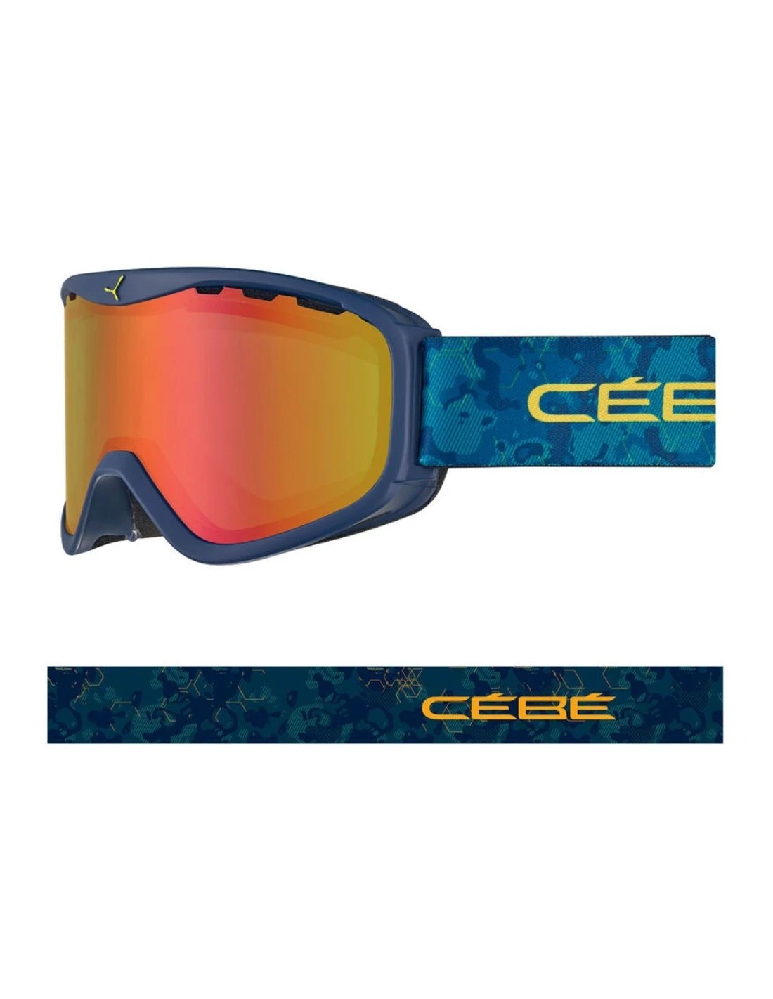 Masque De Ski Cébé Ridge OTG Dark Blue Camo / PC Vario Amber 4 Masque De Ski Cébé Ridge OTG Dark Blue Camo / PC Vario Amber – Image 2