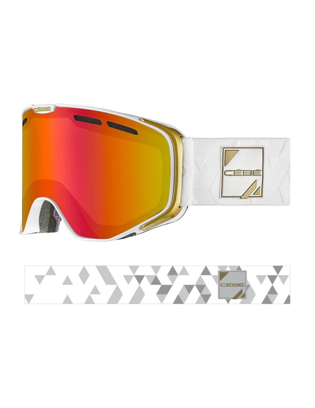 Masque De Ski Cébé Versus White Gold Matte / PC Vario Amber 4 Masque De Ski Cébé Versus White Gold Matte / PC Vario Amber – Image 2