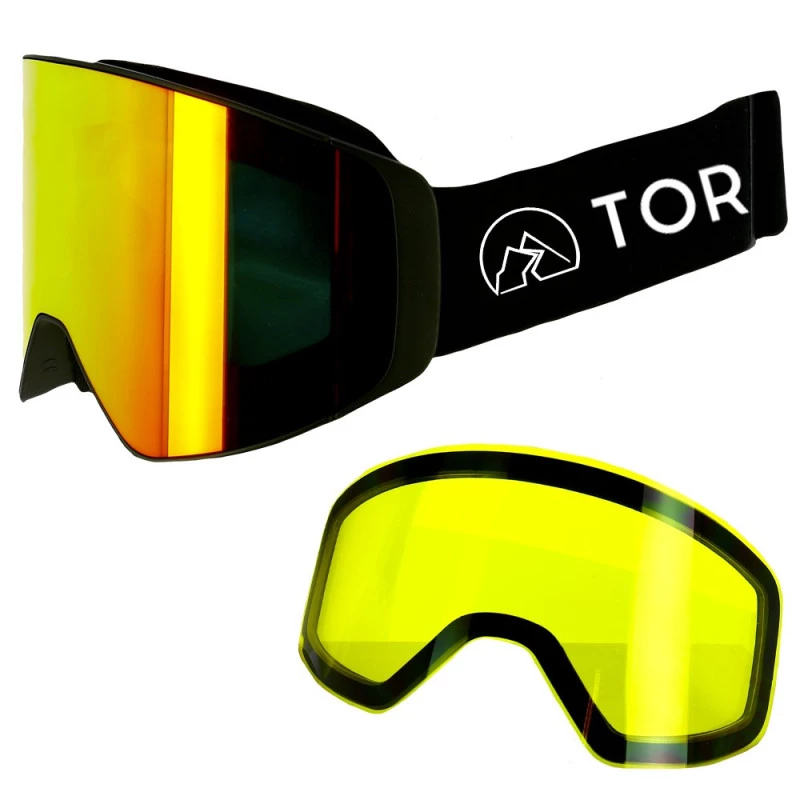 Masque De Ski Torrent HB197C Black + Extra Lens Yellow 3 Masque De Ski Torrent HB197C Black + Extra Lens Yellow